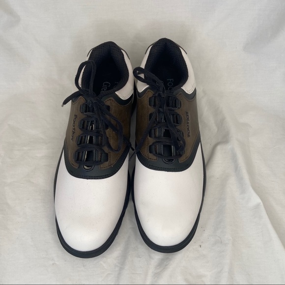 Footjoy Mens GreenJoys Leather Saddle Golf Shoes - Picture 4 of 9